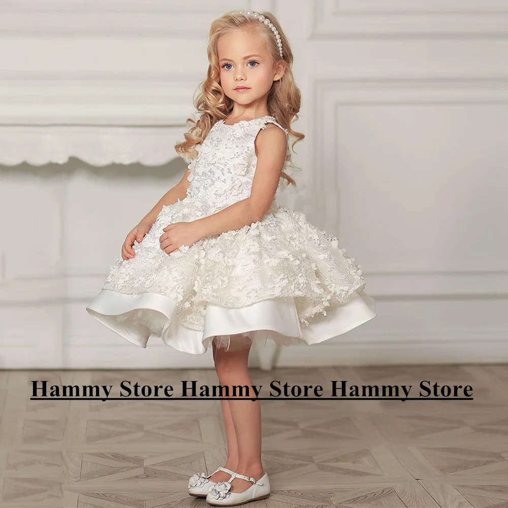 

Кружевное платье для девочки цвета слоновой кости с жемчужинами и круглым вырезом без рукавов новое поступление буффами на день рождения искусственное платье Свадебные платья для первого Святой причастия