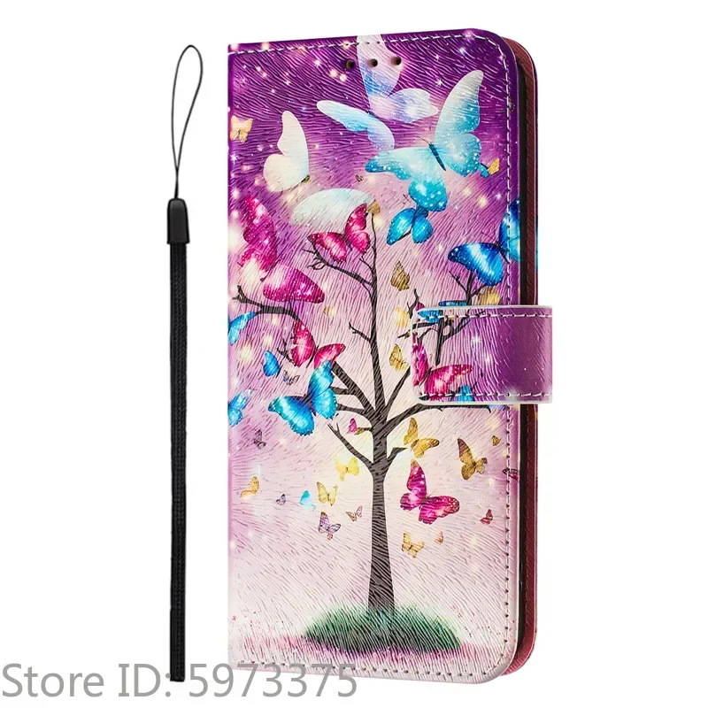 Premium Floral Leather Flip Wallet Case - Luxury Protective Cover