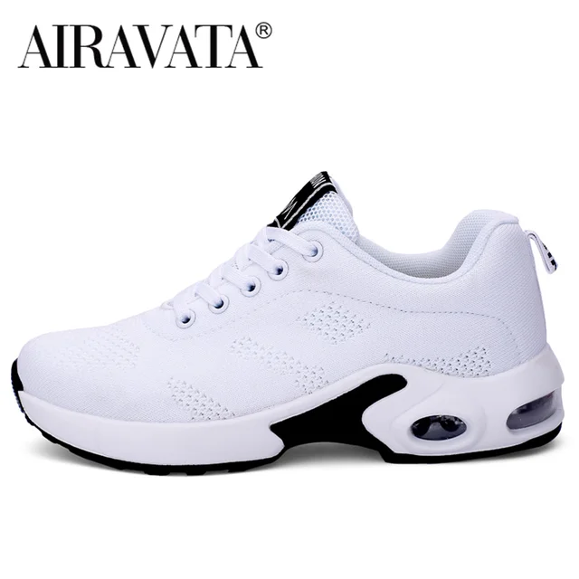 Hot Sale Ladies Running Shoes Comfortable Outdoor Shock Absorption Sports Lightweight Air Cushion Sneakers  zapatillas mujer white