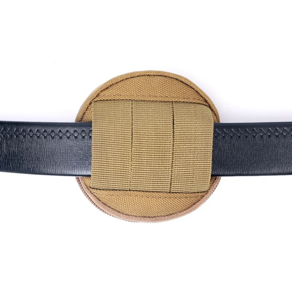 1000D Oxford Outdoor Portable Waterproof Coin Wallet Earphone  Bag EDC Round Small Backpack Hanging Bag Key Bag 10*10CM