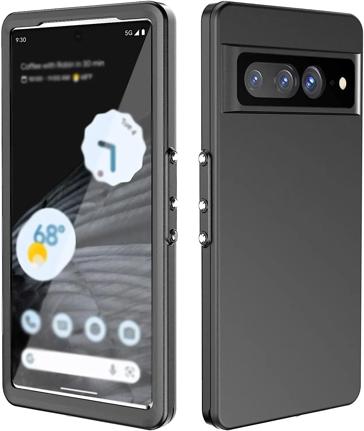 

Водонепроницаемый телефон для Google Pixel 7/7 Pro, водонепроницаемый пыленепроницаемый ударопрочный телефон IP68, Встроенный протектор экрана, полноразмерный