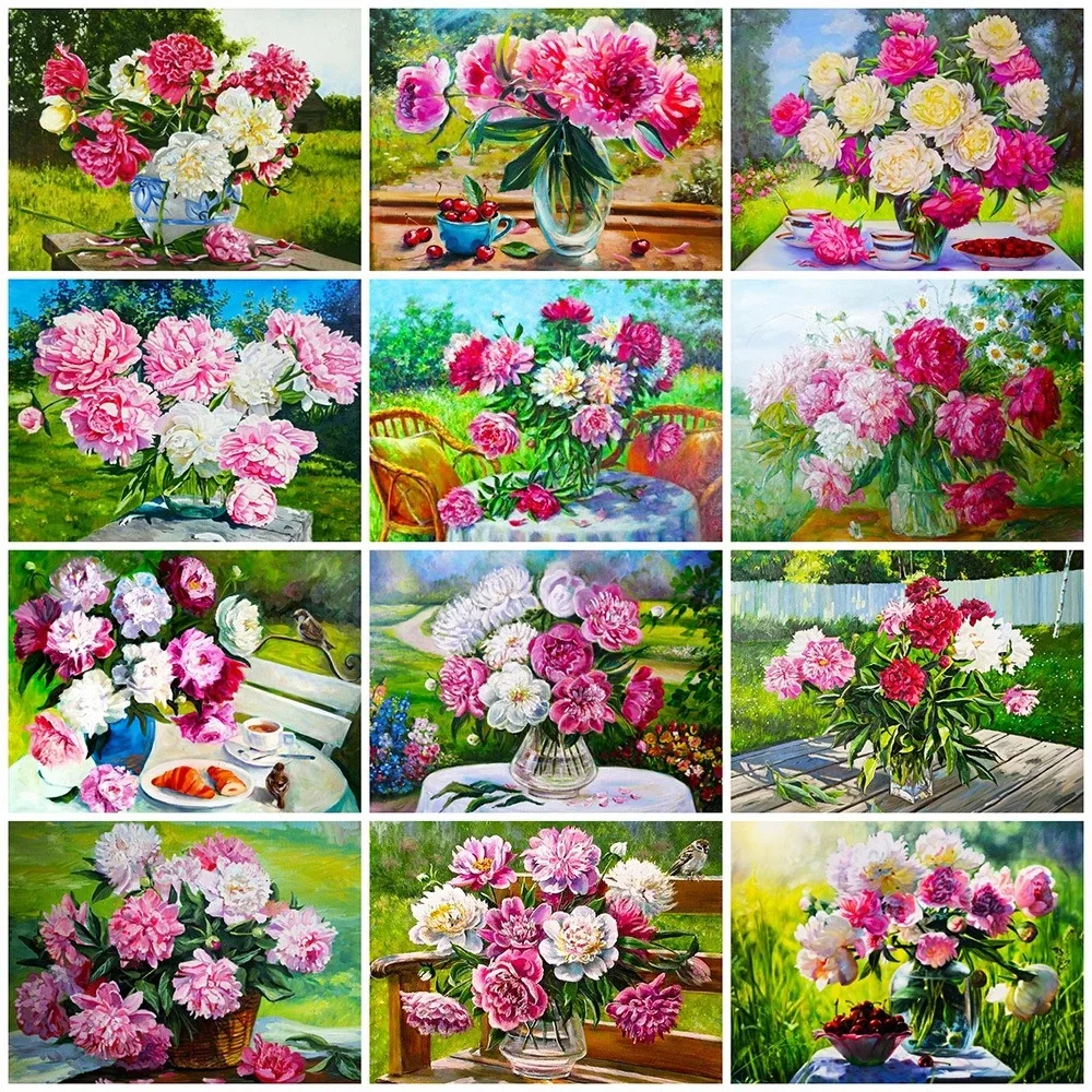 SIYU 5D DIY Diamond Painting Flowers Full Round Embroidery Mosaic Sale Home Decoration Handmade Gift |