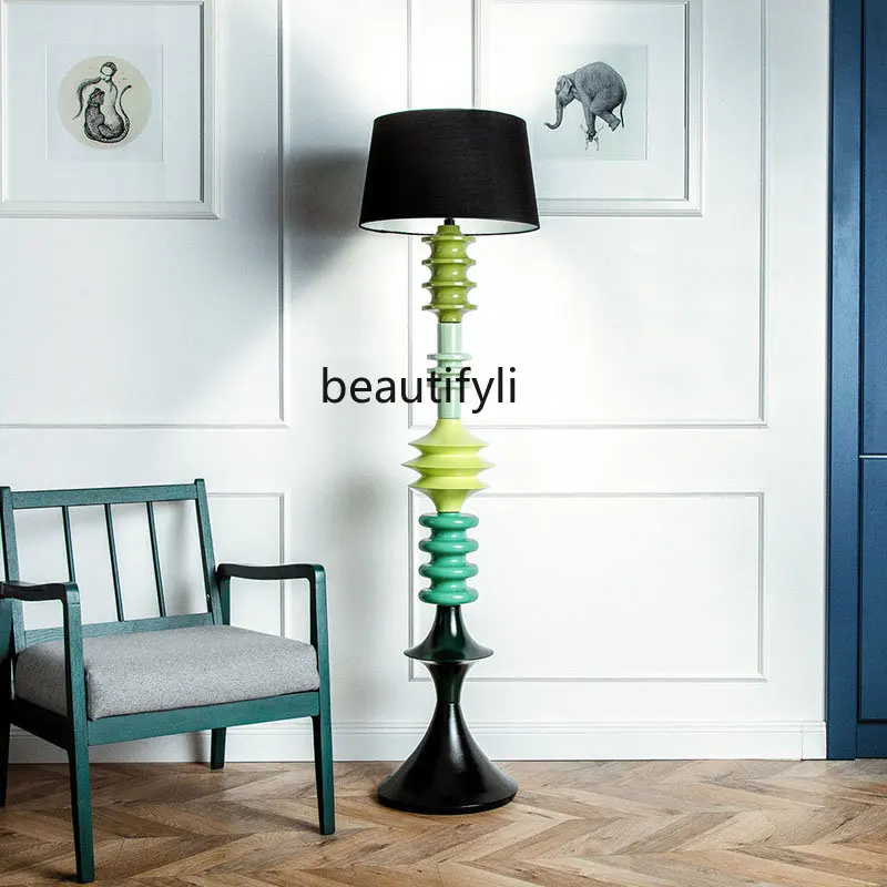 

yj Macaron Floor Lamp Creative Splicing Speaker Study Living Room Bedroom Decorative Lamp