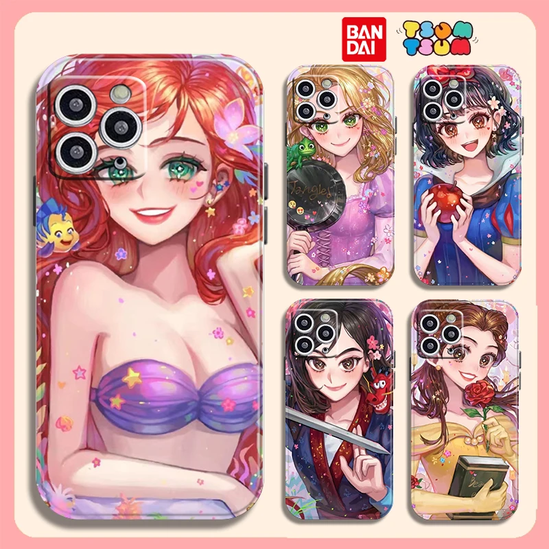 case iphone 13 pro max Luxury Disney Princess Clear Camera Protection Case For iPhone 13 11 Pro 12 Mini XS Max XR Soft TPU Silicone 7 8 Plus Back Cover best case for iphone 13 pro max