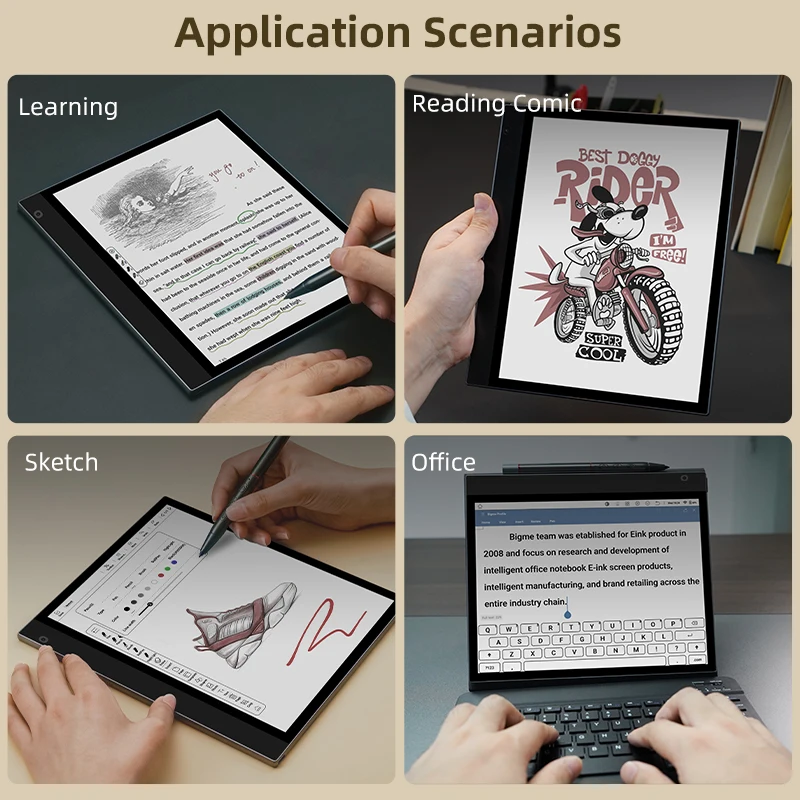 BIGME inkNote Color+ Lite ebook reader 10.3 inch Color e-ink Electronic Book ereader 4+64GB Android 11 e-book reading tablet