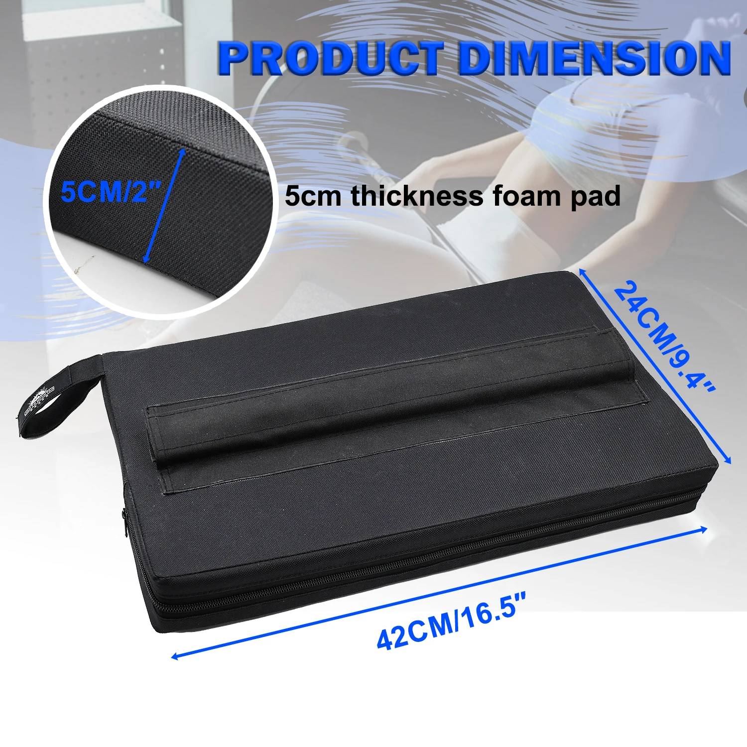 Square Hip Thrust Pad Protective Extra Thick foam pad for Barbell Weightlifting Hip Thrusts and Glute Bridges Workouts Home Gym 3