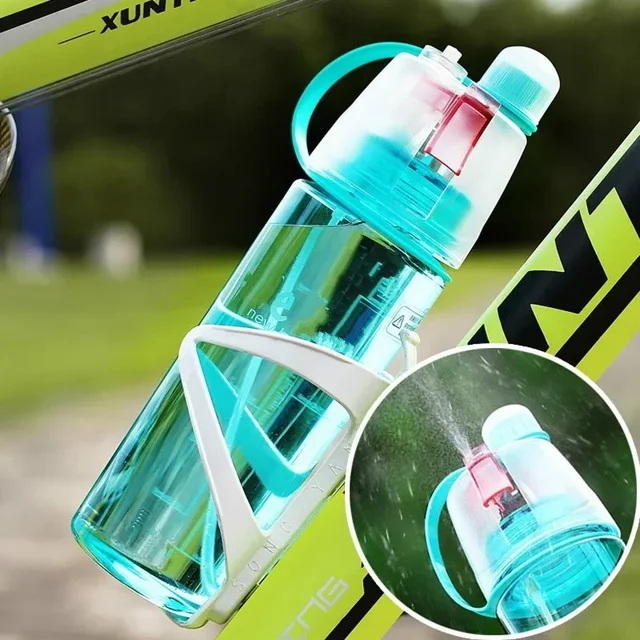 600ml New Creative Spray Water Bottle Portable Atomizing Bottles Outdoor Sports Gym Drinking Drinkware Bottles  Water Gourds 3