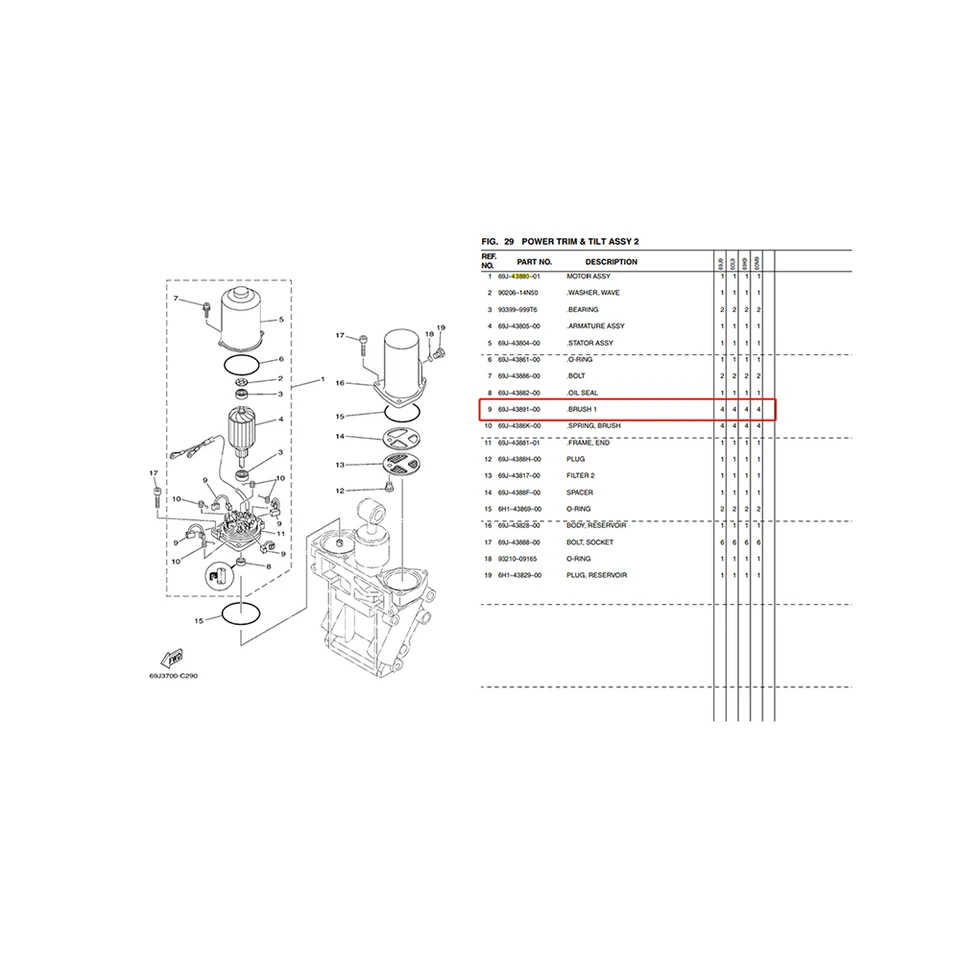 Spazzole Di Carbone Per Fuoribordo - Ricambio Per Motori 50-90HP - Foto 7
