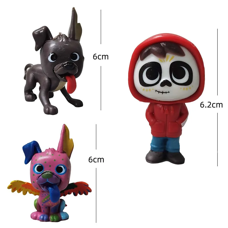 8pcs/set Movie Pixars COCO Cute Character Figure Model Toys