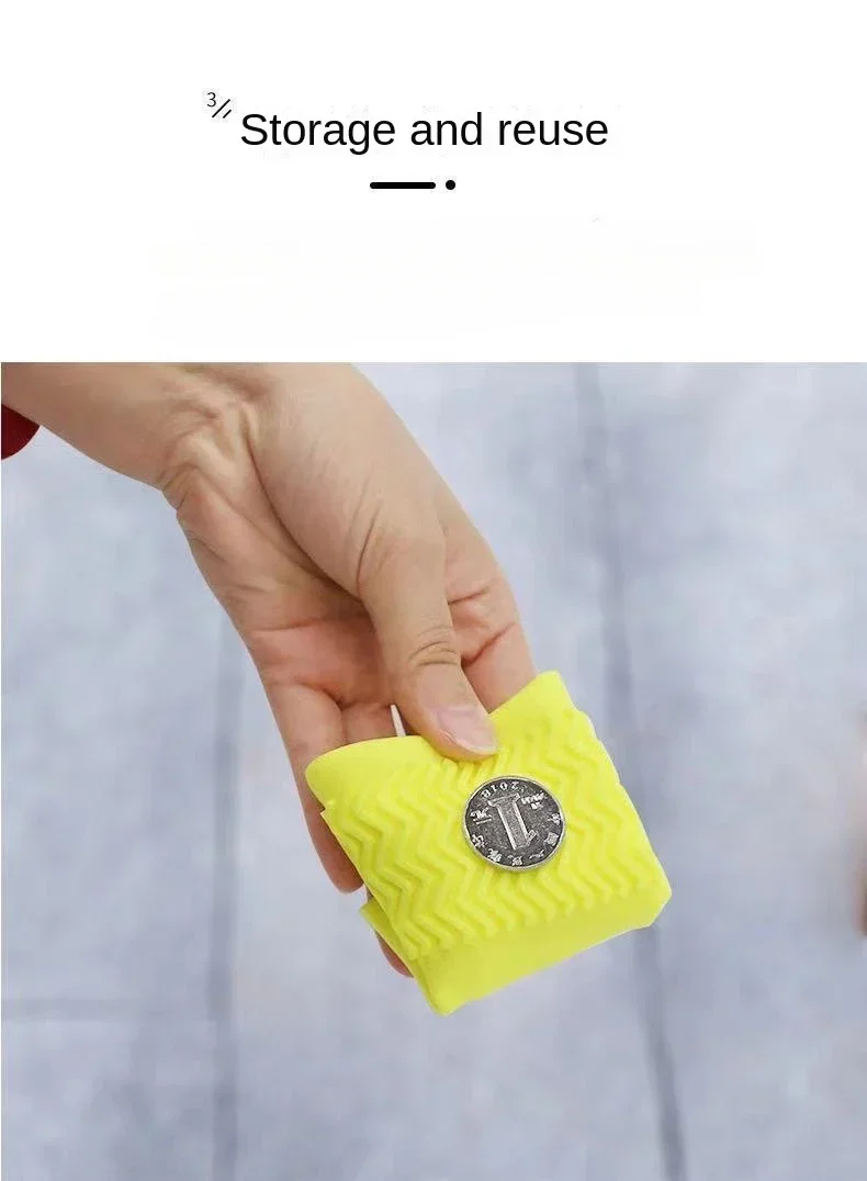 Description Picture 4 of item1 Pair Silicone WaterProof Shoe Covers Lip-resistant Rubber Rain Boot Rain Gear Overshoes Accessories for Outdoor Rainy Day