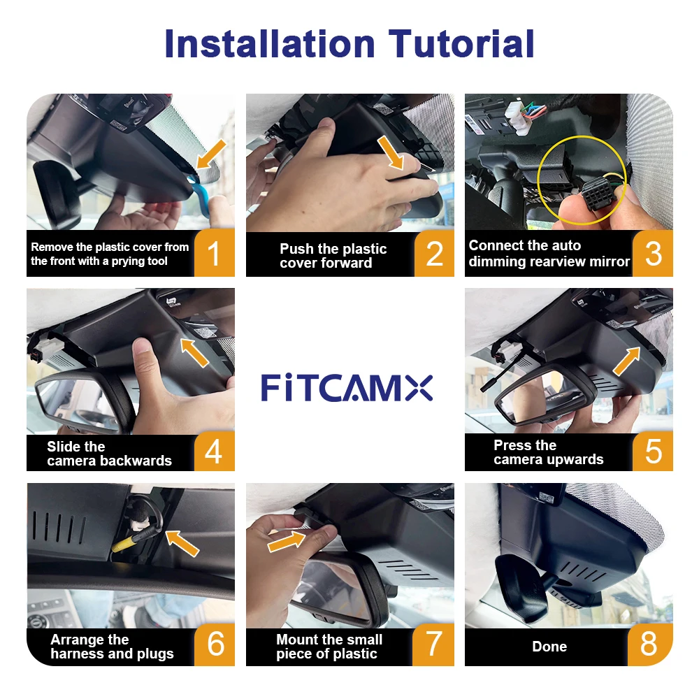 Fitcamx 4K Dash Cam for Kia Carnival 2022-2025, 2160P Car Camera with WiFi App & Loop Recording, Night Vision - Image 4
