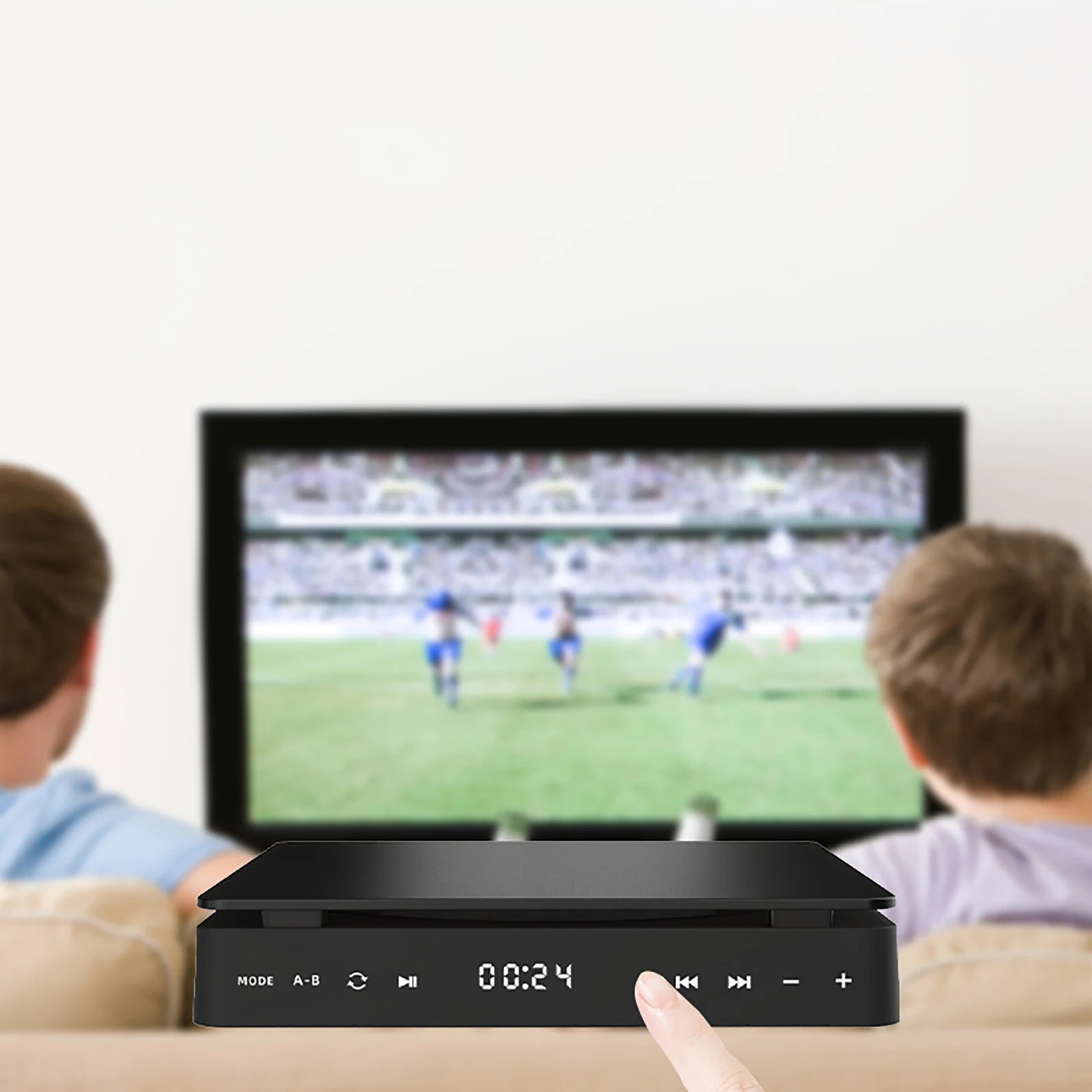 Dxyiitoo Mini lecteur DVD portable sans région pour TV avec sortie HDMI,  prise en charge HD 1080p, prise en charge DivX, entrée USB, cordon AC,  système PAL/NTSC intégré (sans chargeur mural)