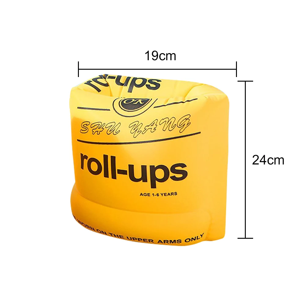2pcs Kids Inflated Safety Swimming Arm Ring PVC Inflatable Swim Arm Band Rings Children Swimming Training Equipment
