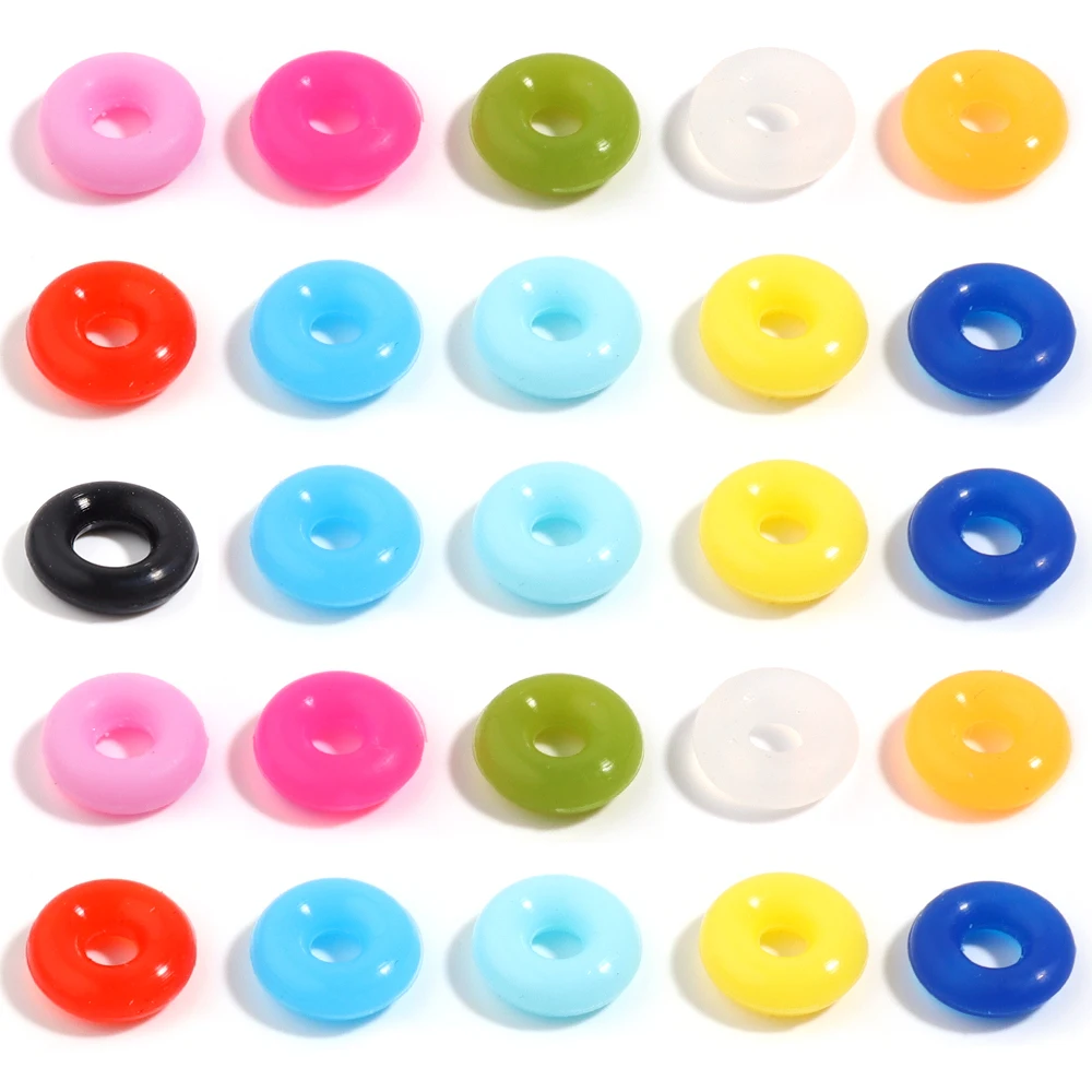 100pcs Colorful Silicone Positioning Beads for DIY Jewelry and Accessories