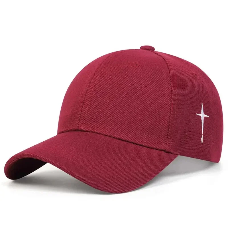 Baseball Cap Unisex Simple Cross Water Drop Embroidery Baseball Caps Spring and Autumn Outdoor Adjustable Casual Hat Sunscreen Hat