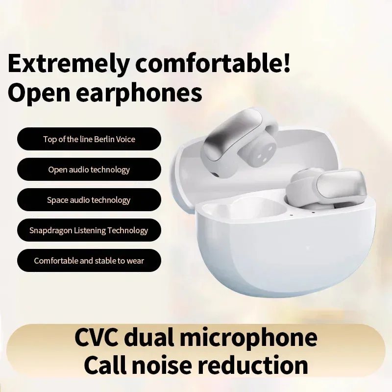 New Earclip Wireless Bluetooth Earphone Surround Sound Noise Reduction Sports Game Earphone Touch Control with Microphone