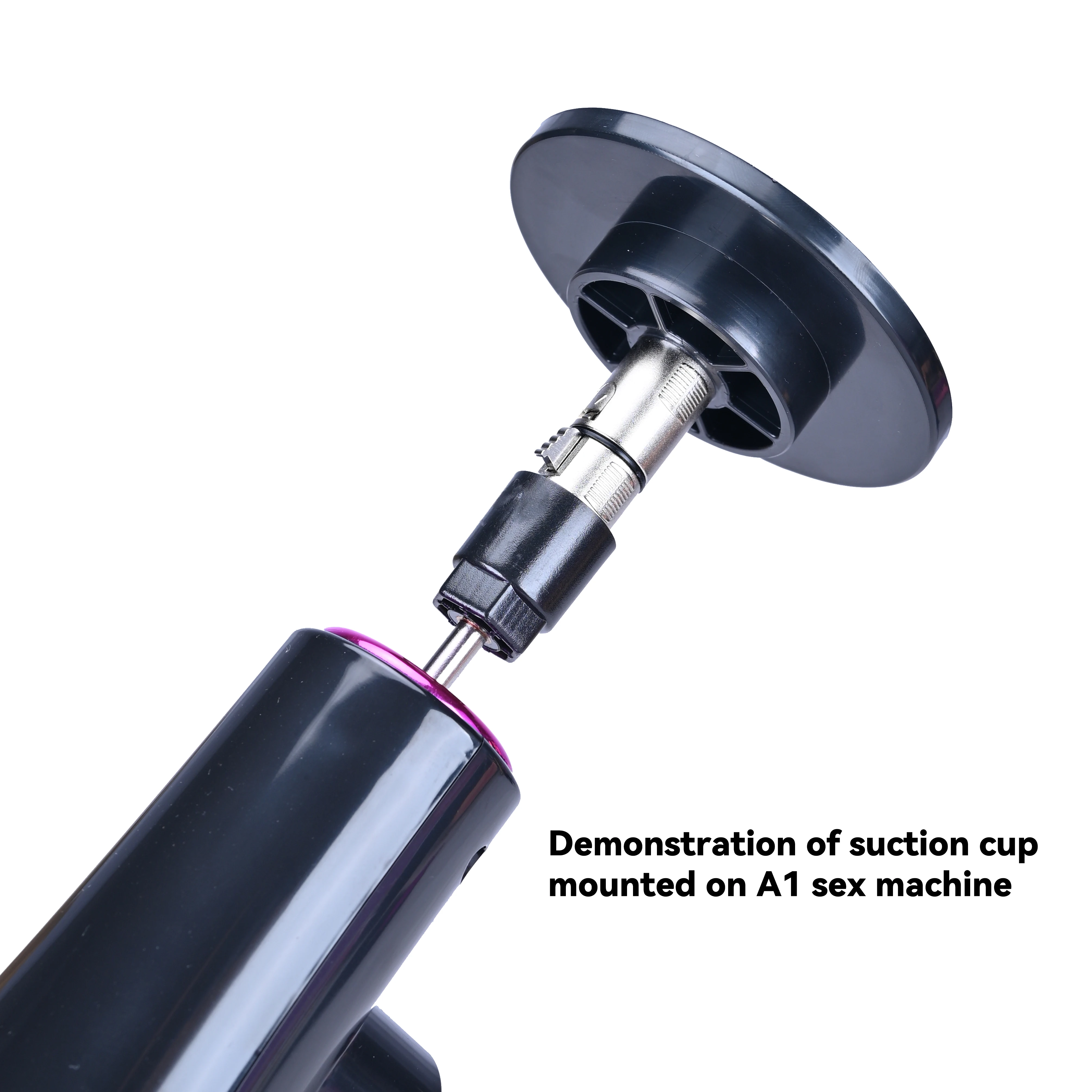 ROUGH BEAST Sex Machine Love Machine Dildo Holder Sex Attachment 3.85'' Black Suction Cup Adapter with 3XLR Connector