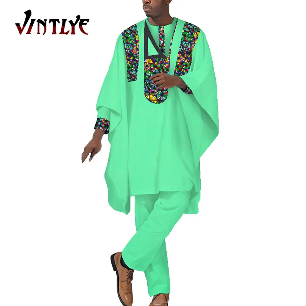 

Африканский бубоу, мужской традиционный нигерийский халат Agbada, костюм Дашики, базин богатый, Мужская праздничная одежда, абайя, мода WYN1037