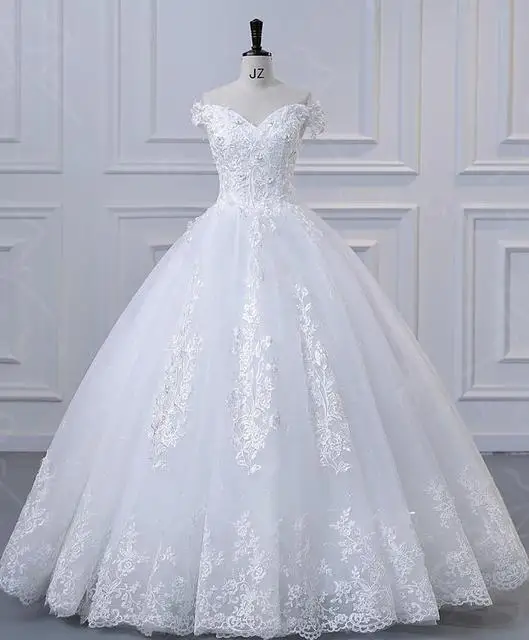 white floor length