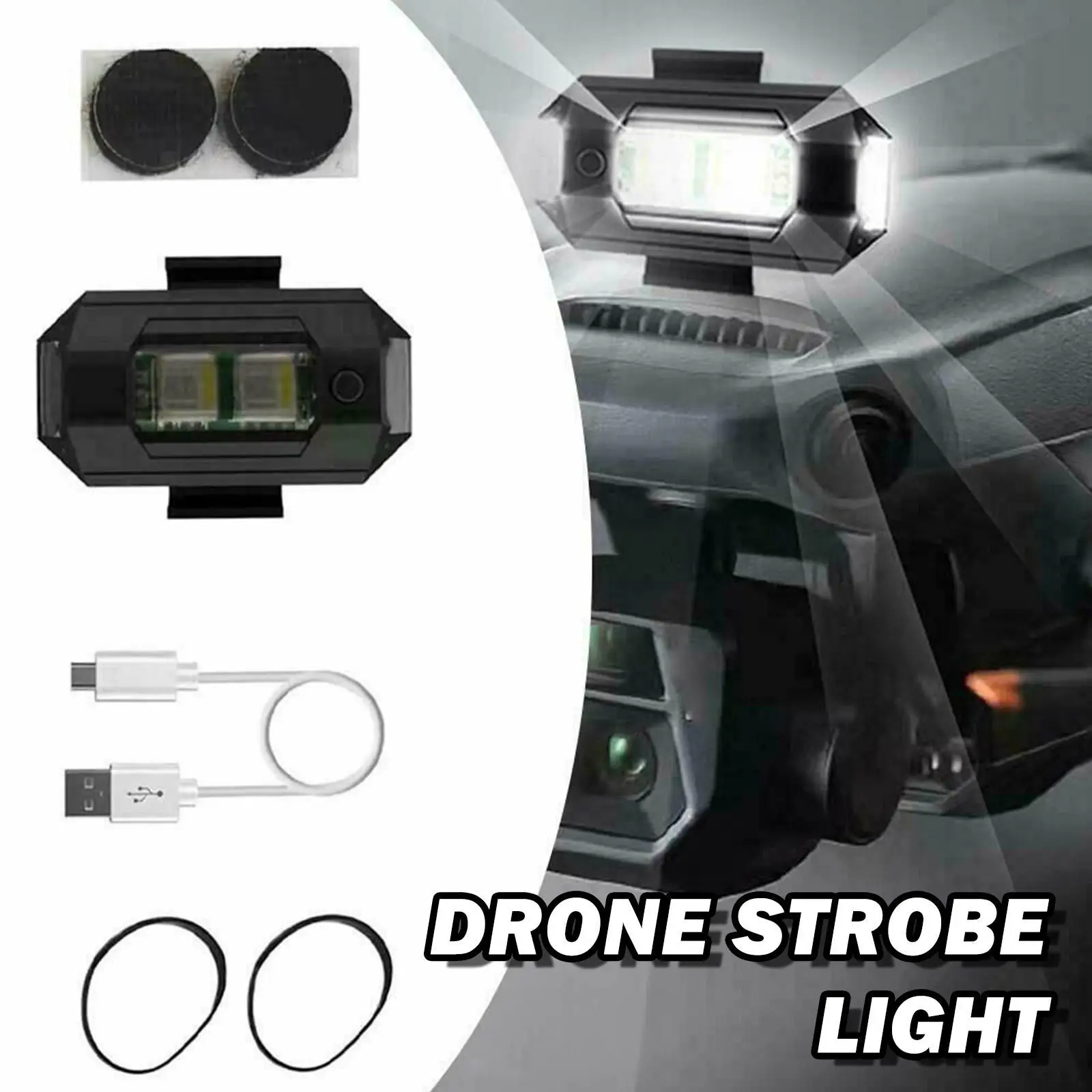 

Turn Signal Indicator Motorcycle Universal LED Anti Collision Warning Light Mini Signal Light Drone With Strobe Light 7 Colors