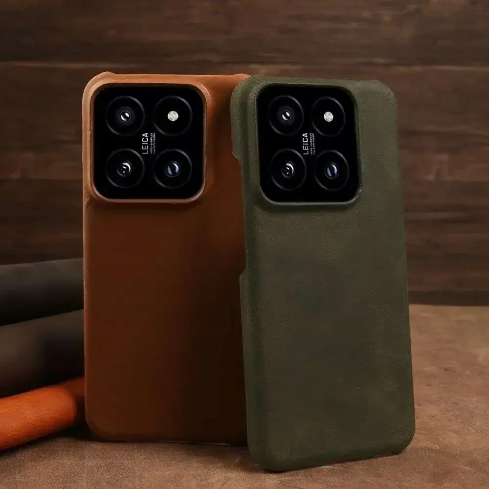 

Durable Luxury Genuine Leather Case For Xiaomi 14 Pro Capa Retro Mi 13T 12Pro 12X 12TPro 12Ultra 11Ultra Phone Cover Fundas Capa