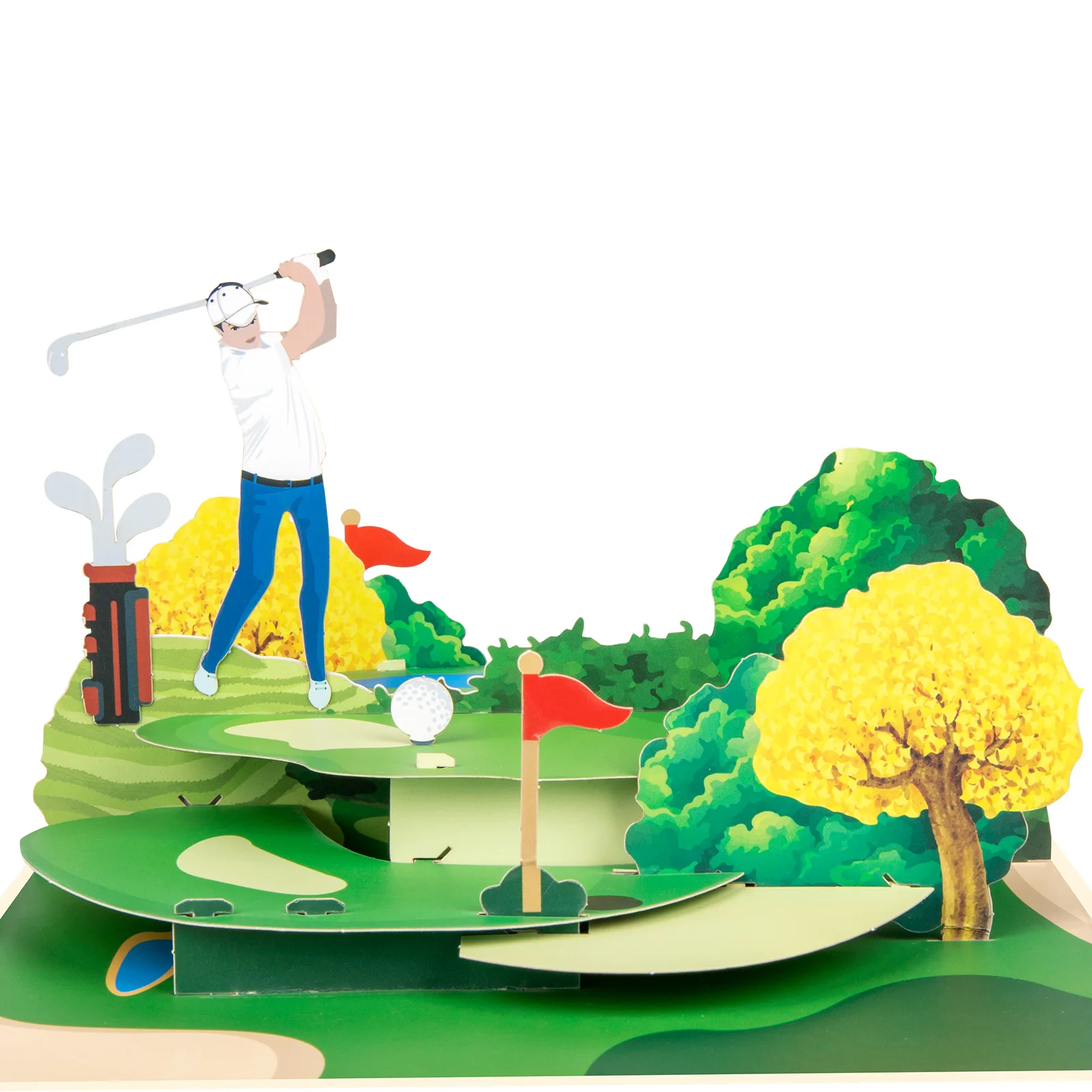 Sports Event Themed 3D Pop Up Card Dad Son Birthday All Occasions Baseball Football Basketball Golf Yoga Equestrian Greeting Cards