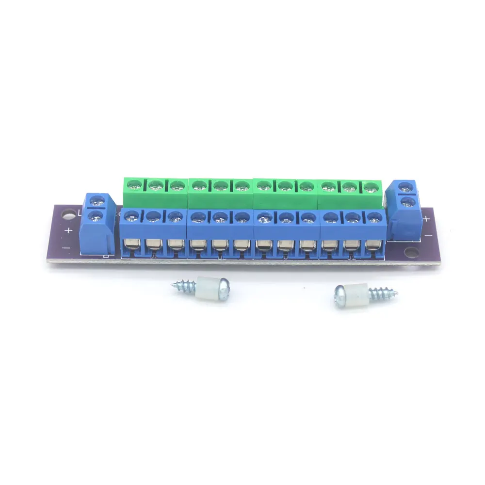 1 Units Double-Layer Power Distribution Board 2 Inputs 2 X 13 Outputs for DC AC Voltage PCB007 for Model Railway Trains - Image 3