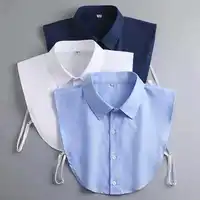 Men'S Fake Shirt Half Body Collars Professional Wear White Solid Color Fake Collar All-Match Spring / Summer Pure Cotton Dress 1