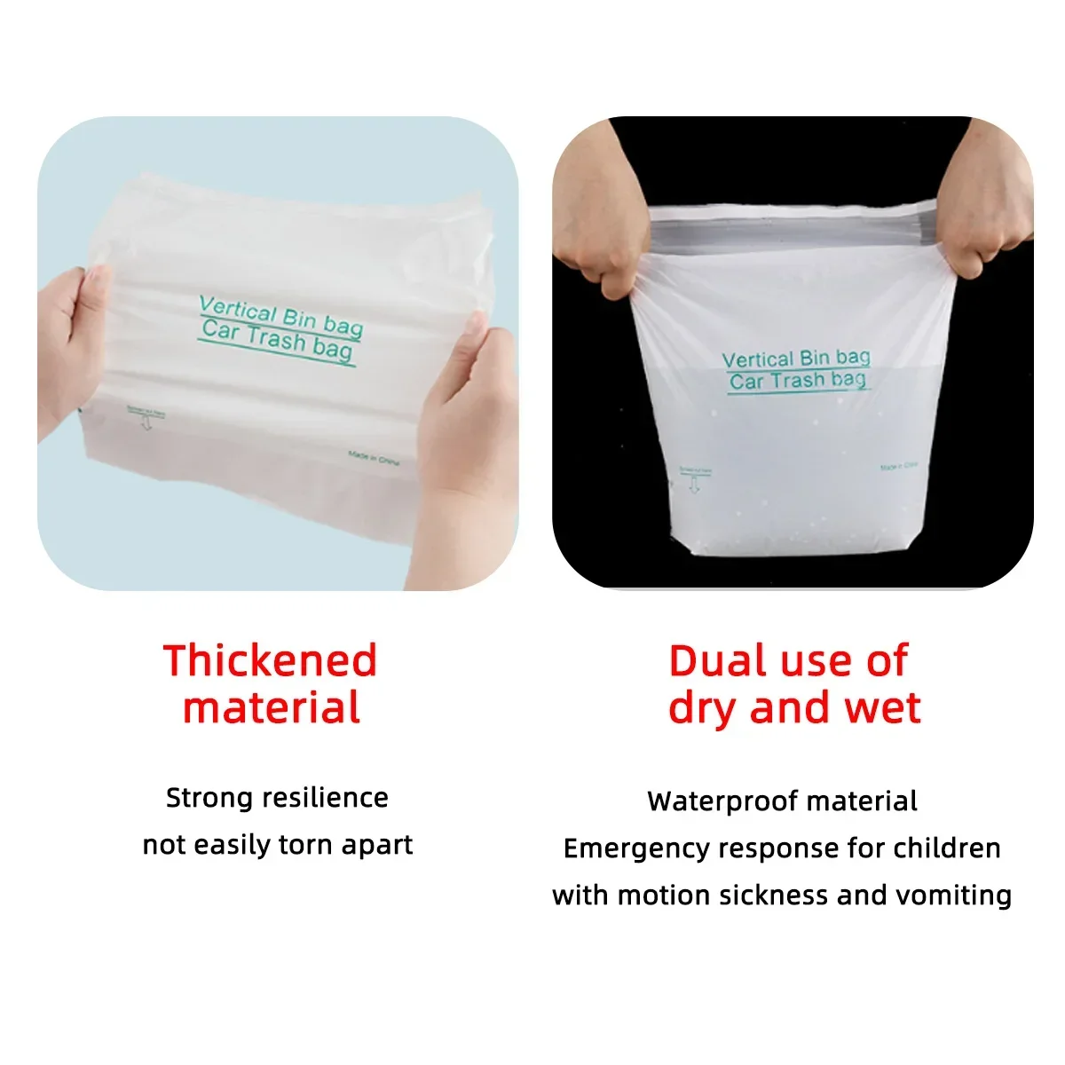 Car Mounted Garbage Bag Adhesive Self-supporting Hanging Type Disposable Car Interior Bucket Standing Small Standing Bag