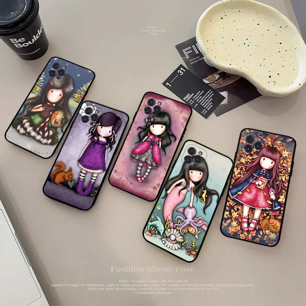 

Cartoon Girl Santoro Design-Gorjusses Mousepad Silicone Soft for iphone 15 14 13 12 11 Pro Mini XS MAX 8 7 6 Plus X XS XR Cover