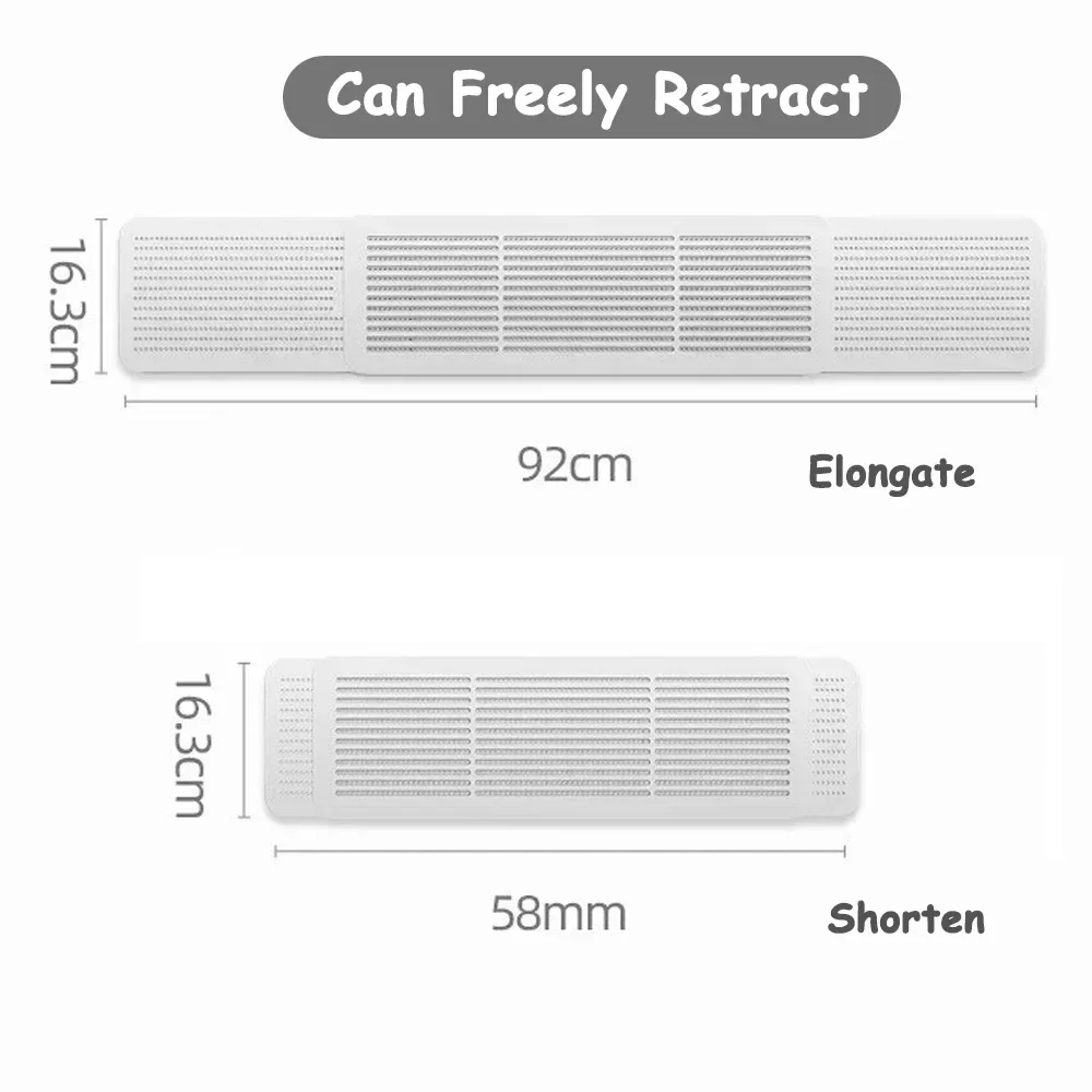 Air Conditioning Baffle 90X27cm Air Conditioner Wind Shield Universal Wall Mounted Wind Shield Air Conditioner Telescopic Outlet Baffle