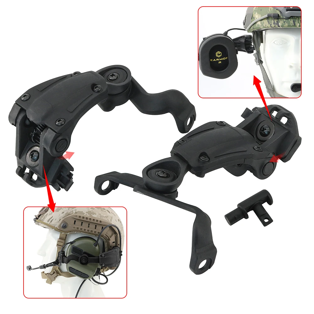 TS TAC-SKY Tactical Helmet ARC/WENDY/MLOK Rail Adapter Compatible with EARMOR M32X/M31X-Mark3 MilPro Military Headset