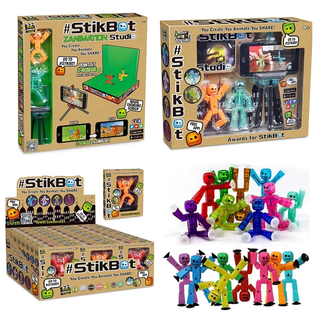 Can Choose 8cm Sticky Robot Action Toy Figures with Sucker Deformable  Plastic Animals Figure Stikbot Toys - AliExpress