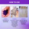Gray Color Fixing Hair Dye Shampoo Fading Non-irritating Yellow Bleach for Hair Rapair Cover Grey Purple Shampoo for Blonde Hair 6