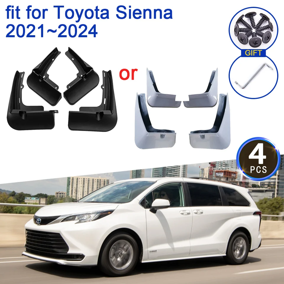 Mud Flaps For Toyota Sienna 2021-2023 - Front & Rear Mudguards Universal Protection All Seasons - View #14