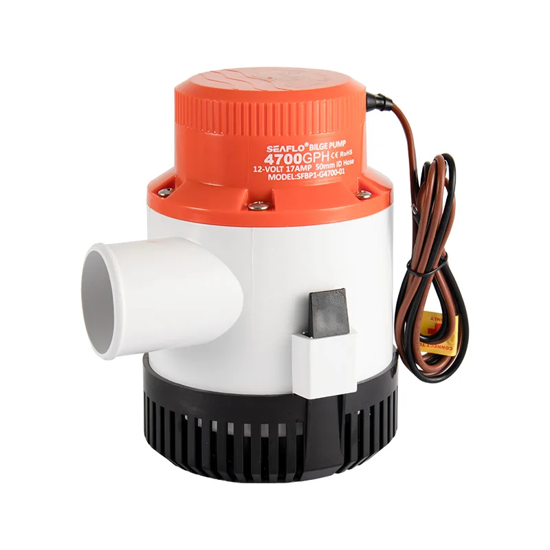 

12V bilge pump for seaflo4700GPH yacht, DC submersible pump for ship, drainage pump, large flow water pump 24