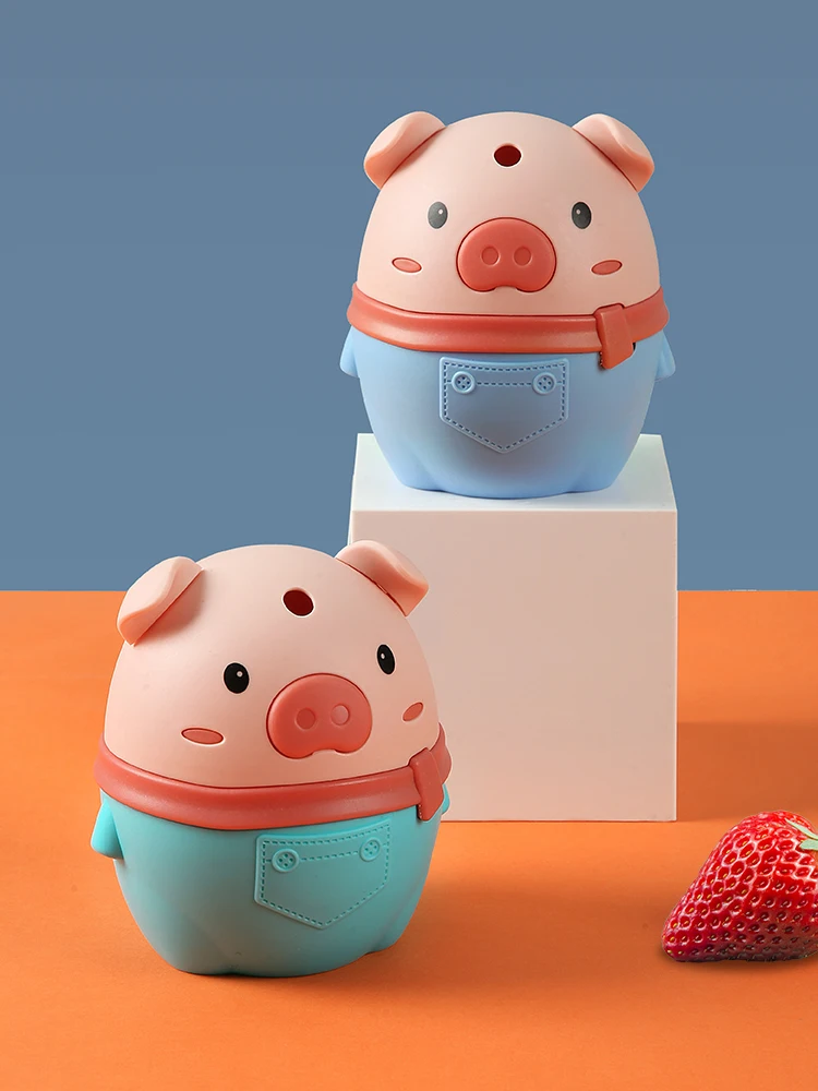Cartoon Pig Toothpick Box Press Type Automatic Pop-Up Toothpick Holder Home Restaurant Creative Cute Toothpick Storage Box