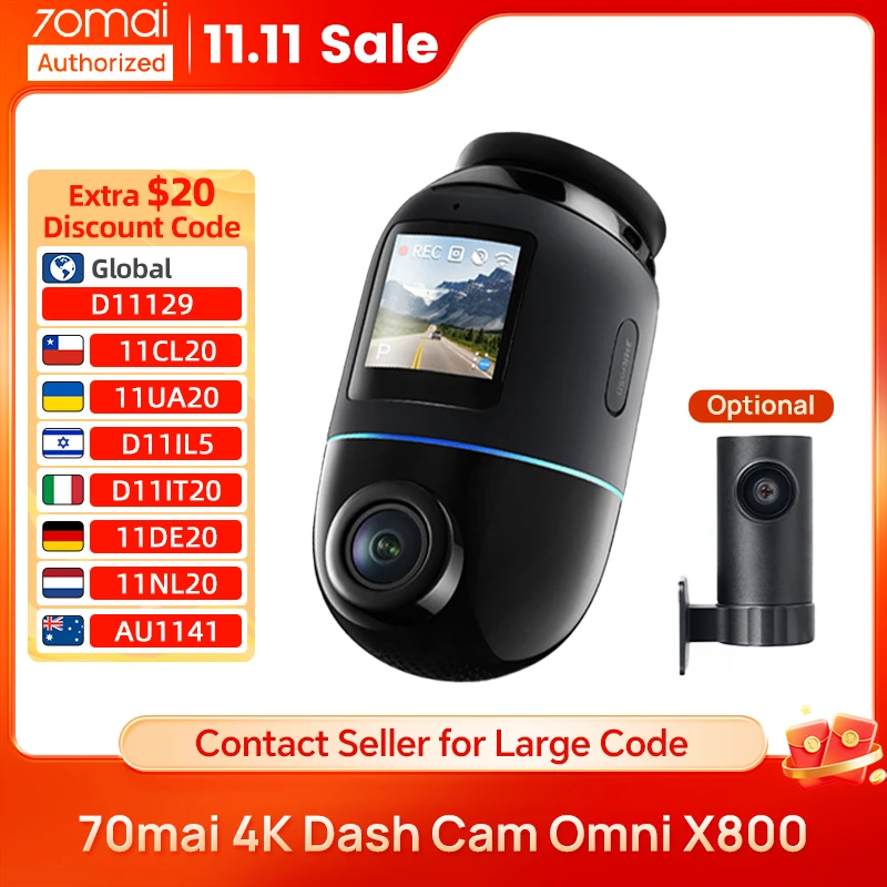 70mai ドライブレコーダー X800 楽天市場】【前後STARVIS 2搭載 4K画素超強暗視 360全方位】70mai Dash