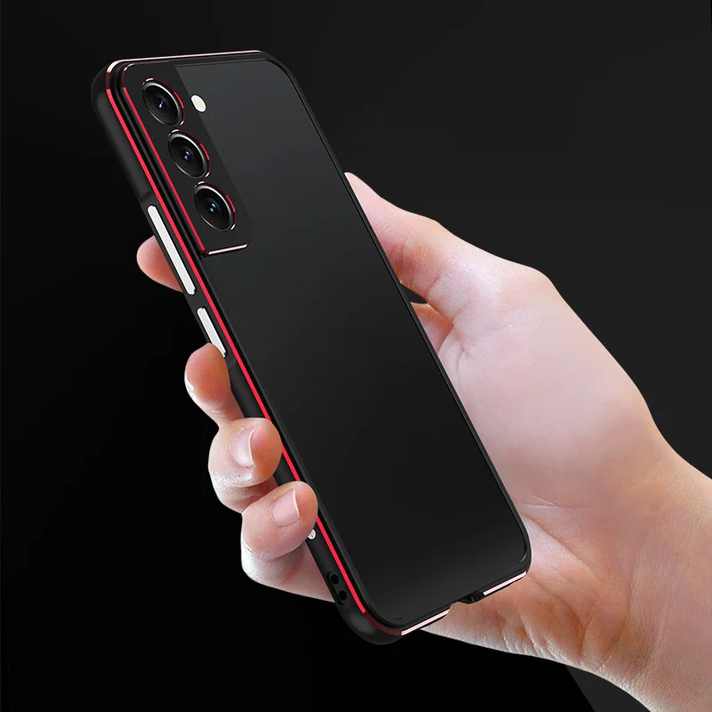 Dropshipping Matching Colors Aluminum Metal Bumper For Samsung Galaxy S22 Plus Ultra S22Ultra Cover CASE Carmera+Frame Protector