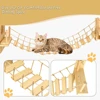 1m Wall-mounted Wooden Cat Bridge with Rope Netting Comfortable & Sturdy Climbing Space for Cats Ideal for Indoor Cat Furniture 4