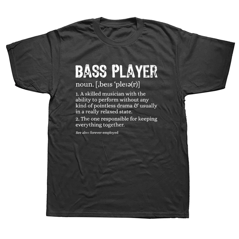BassPlayerDefinitionBassistGiftforMusiciansTShirtsGraphicStreetwearShortSleeve