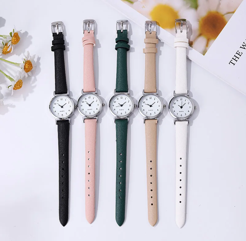 Hight Quality Brand Quartz Watch Ladies Fashion Small Dial Casual Watch Leather Strap Wristwatch for Women Relojes Para Mujer 6