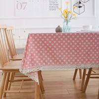 mamabao Blue daisy print small fresh countryside tablecloth home cover towel 2