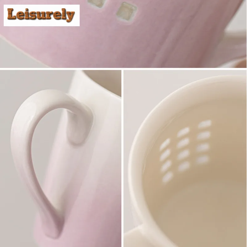 200ml Palace Style Gradient Mug Traditional Coffee Cup Mug With Plate Tea Making Office Water Cup Tea Services Gift Supplies