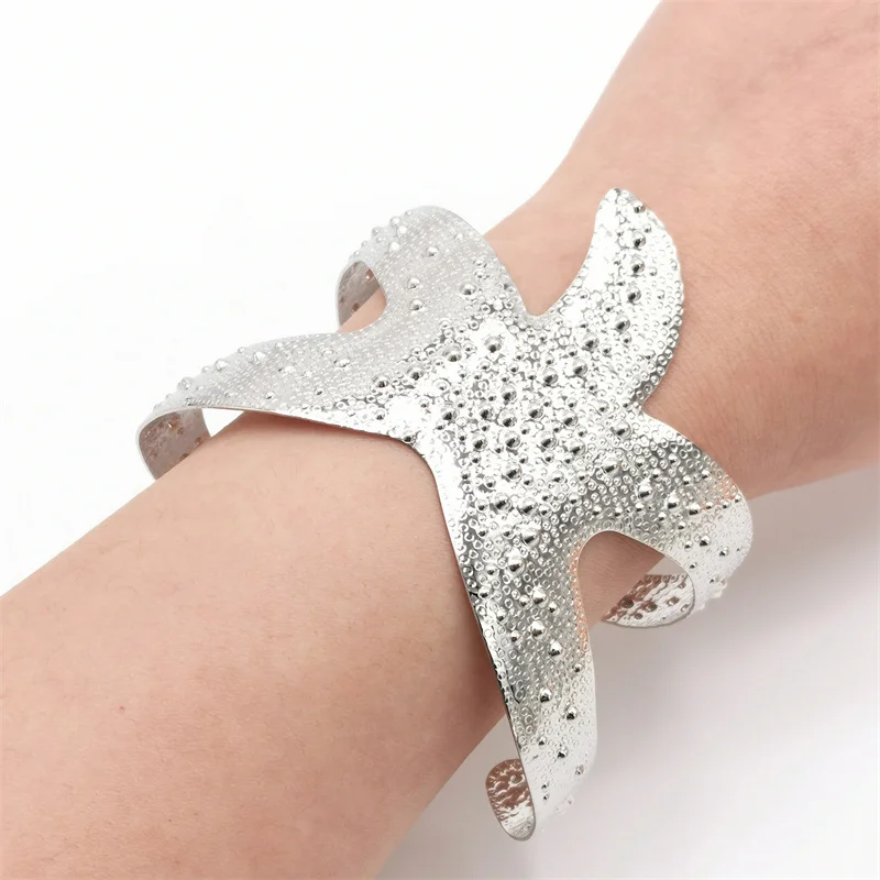 Fkewy Designer Starfish Bracelets For Women Charm Luxury Jewelry Gothic Accessories Festival Cuff Bracelet Girl Valentine Day bangle bracelet
