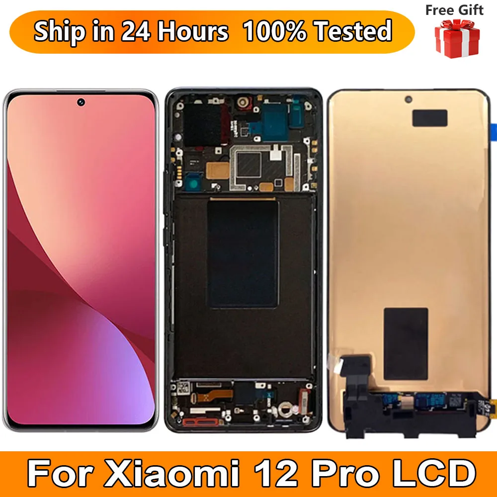 

6.73“OLED For Xiaomi 12 Pro LCD Display Touch Screen Sensor Digiziter Assembly Replace For Xiaomi 12 Pro LCD With Frame