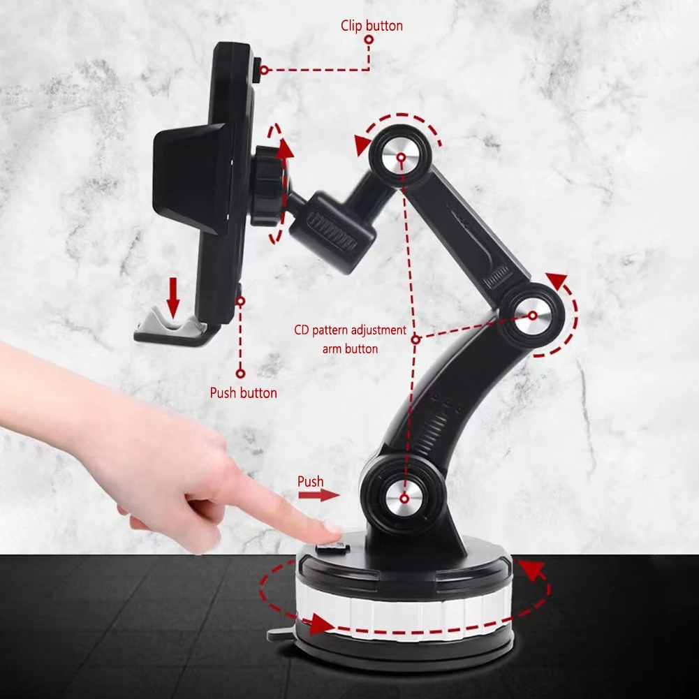 Multi-Angle Rotating Large Suction Cup Phone Holder Multi-Purpose Steady Navigation Holder Car Auto Supplies