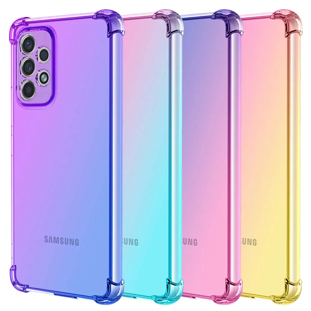 Двухцветный градиентный чехол для Samsung Galaxy A53 5G A73 5G A23 5G A33 5G A13 4G A23 4G, силиконовый чехол