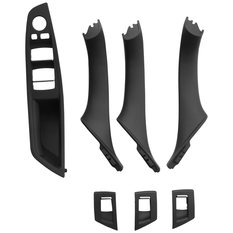 

New7Pcs Автомобильная внутренняя дверная ручка Окно лифт переключатель подлокотник панель для-BMW 5 серии F10 F11 F18 2010-2017 RHD 51417225875
