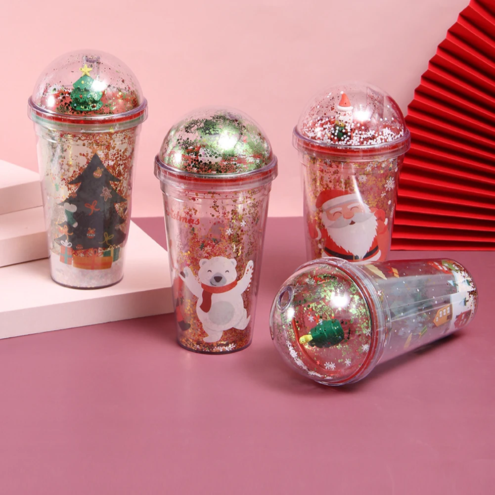 Plastic Cups With Straw Sequin Double Layer Water Bottle Cat Ear Cute  Tumbler For Birthday Gift Summer Drinkware Dropshipping - Mugs - AliExpress